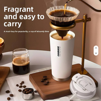 Mug de voyage isotherme en acier inoxydable avec revêtement céramique, 500 ml, personnalisé, classique, avec affichage de la température et poignée, pour le bureau