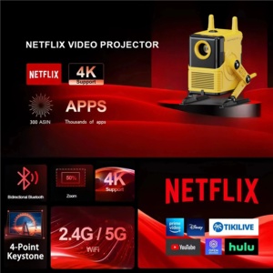 Vente en gros Nouveau projecteur d'écran LED sans fil portable intelligent intérieur double WiFi BT <span class=keywords><strong>H8</strong></span> Android 11 en fonctionnement - Product Image 6