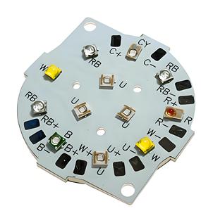 PCB circulaire personnalisé avec canaux séparés R/B/<span class=keywords><strong>RB</strong></span>/W/U, haute conductivité thermique, MCPCB pour aquarium d'eau douce et d'eau salée - Product Image 1