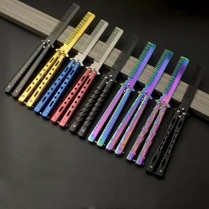 Pettine Pieghevole Automatico a Farfalla, Strumento Tascabile per lo Styling di Capelli e <span class=keywords><strong>Barba</strong></span> - Product Image 2