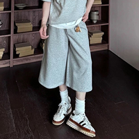 High Quality Custom Men's French Terry Shorts Solid Color Oversized Fit with Raw Hem and Wide Leg High Comfortable Sweat Shorts