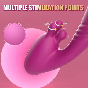 Vibrador Dildo, Juguetes Sexuales para Mujeres - Juguete Sexual Rosa con Vibradores de Punto G y 10 Modos de Succión - Product Image 2