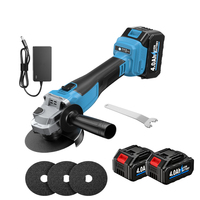 Meuleuse d'angle électrique sans fil sans balais haute puissance avec batterie lithium-ion, coupeur multifonctionnel pour usage domestique AG06 9000 tr/min