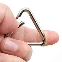 Mousqueton triangulaire en alliage de zinc 20/25/32/37 mm avec ressort, anneau porte-clés, boucle à clip pour accessoires de sac et porte-clés DIY