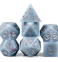 Jeu de dés en résine personnalisé par le fabricant, 7 pièces, dés polyédriques scintillants, dés pour Dungeons and Dragons