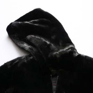 Giacca Invernale Calda da Uomo di Alta Qualità con Cappuccio in Pelliccia Personalizzata Vendita Diretta dalla Fabbrica <span class=keywords><strong>Cappotto</strong></span> in Vero <span class=keywords><strong>Visone</strong></span> Abbigliamento in Pelliccia - Product Image 3