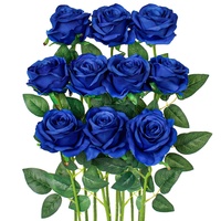 GB001 Bouquet de soie Offre Spéciale bon marché Fleurs artificielles roses rouges pour la maison Mariage Rose préservée décorative