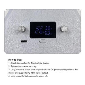 ชุดแบตเตอรี่ขนาดกะทัดรัด SZJIAHONG JH-0061 Starlink Mini รองรับอินพุต DC 30V-2A USB-C PD 5V-3A 9V-2A 15V-3A 20V-2.2A กำลังไฟสูงสุด 45W - Product Image 3