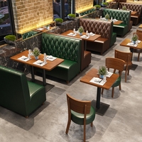 Vente chaude Style Industriel Café Boutique Stand Bar Commercial Clair Canapé Thème Restaurant Table Chaise Combinaison pour Dîner