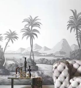 <span class=keywords><strong>Papier</strong></span> <span class=keywords><strong>peint</strong></span> personnalisé imprimé 3d nature <span class=keywords><strong>peint</strong></span> à la main Jungle tropicale paysage plante arbre feuille <span class=keywords><strong>montagne</strong></span> lac bâtiment <span class=keywords><strong>papier</strong></span> <span class=keywords><strong>peint</strong></span> - Product Image 2