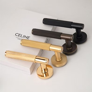 Oferta Especial: Manija de Puerta Redonda/Cuadrada con Perillas Moleteadas, Acabado Negro Mate, Latón Sólido, Juego de Manija con Cerradura para Puertas de <span class=keywords><strong>Pasaje</strong></span>/Privacidad - Product Image 3