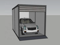 Garages mobiles pliables modernes en acier, conformes aux normes australiennes, à installation rapide, avec toilettes, pour conteneurs, abris de voiture et remises de stockage