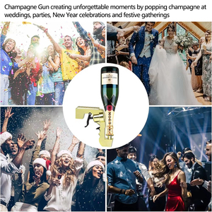 Pistolets à bière, flacons à alcool, distributeurs réglables, bouteilles à vin rouge fantaisie en plastique – Articles de fête pour la remise des diplômes et les mariages - Product Image 2