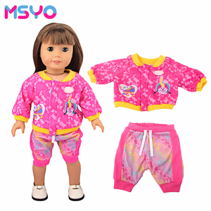 Vêtements tendance pour poupées de <span class=keywords><strong>18</strong></span> pouces, ensemble de vêtements de sport, veste et pantalon - Product Image 1