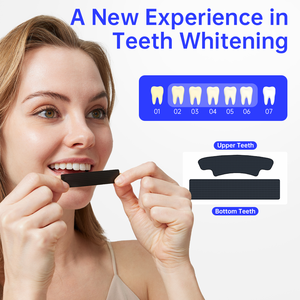 Bandes blanchissantes personnalisées au logo, au charbon actif et à l'huile de coco, sans peroxyde, pour un blanchiment efficace des dents humides - Product Image 2
