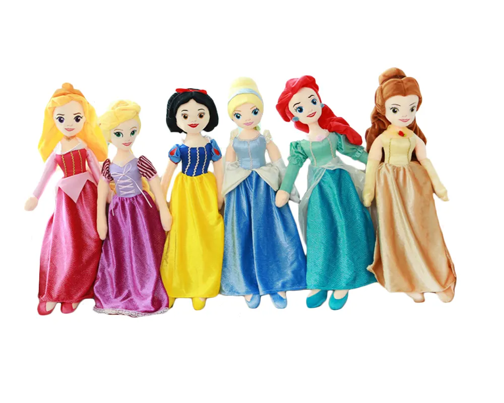 תינוקות בנות Cartoon נסיכת בובות צעצועי חג המולד מתנות Belle Snowhite קטיפה סמרטוט בובות