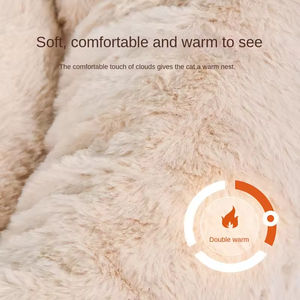 ที่นอนสัตว์เลี้ยงสี่ฤดูแบบทันสมัยผ้ารองนอนสำหรับสุนัขเสื่อแมวทรงกลมเบาะให้ความอบอุ่นในฤดูหนาว - Product Image 3