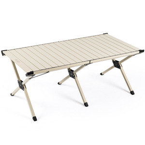 Beishan Wolf Egg Roll Table Aluminum Foldable Rectangular Outdoor Camping Picnic Table Lightweight Portable Cooking Table - Product Image 1