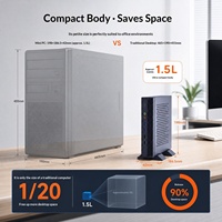 Mini PC Core I5 3230M I7-10750H CPU 8G/16G 256G 512G SSD Micro Desktop All-in-one Komputer PC untuk Rumah, Pembelajaran Online, dan Kantor