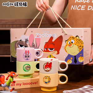 <strong>Disney</strong> Zootopia Ceramic Mug with Handgrip <strong>Tea</strong> Cup Coffee Milk Cup Gift Box <strong>Set</strong> for Christmas Gift and Home Use - Product Image 1