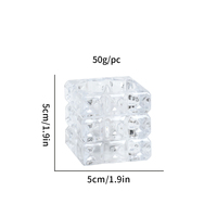 Bougie LED en cristal multi-styles Love Star Square, simulation de lumière chaude sans flamme, idéale pour les mariages, la Saint-Valentin
