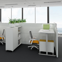 Bureau modulaire moderne poste de travail mobilier commercial table ensemble de bureau dans un style de cabine élégant pour bureau à domicile ou à l'hôpital