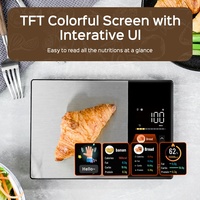 Báscula de Cocina Digital Electrónica Inteligente con Sensores de Alta Capacidad, Báscula para Alimentos de 5 kg, 11 lb, 500 g de Capacidad, con Batería
