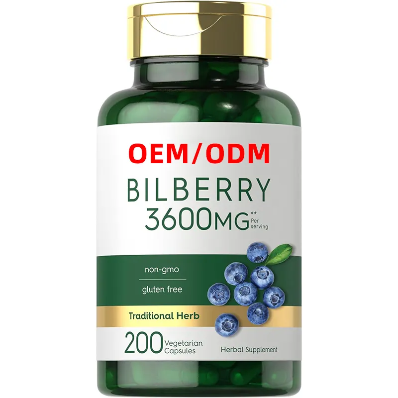 월귤 나무속 추출물 캡슐 3600mg 200 카운트 채식, 비 GMO, 글루텐 프리 과일 보충제