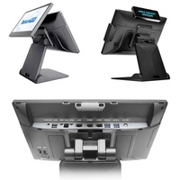 Sistem POS Layar Ganda 15,6 Inci Berbahan Aluminium Alloy Terbaru, Android All in One, Mesin Sistem POS