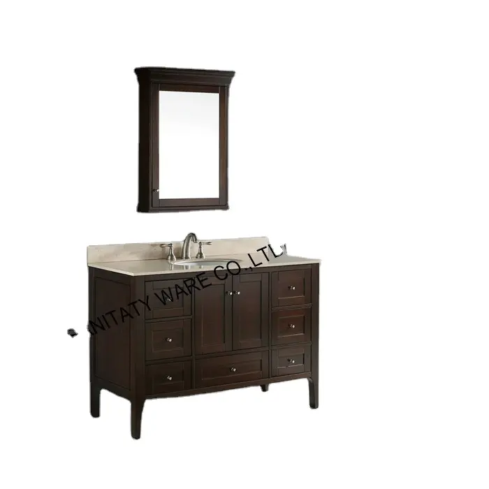 Whole Sale Factory Morden Chinese Bathroom Vanity With White Top