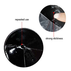 女性のためのセクシーなブラおっぱい胸カバーリングゴールデンPUレザー自己接着再利用可能な乳首パティー - Product Image 4