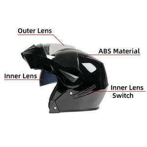 Casco de Motocicleta Modular Abatible ABS Personalizado Más Popular para Hombre, Nuevo, Económico, Directo de Fábrica - Product Image 3