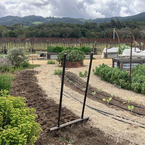 JH-Mech 5 dents <span class=keywords><strong>pour</strong></span> jardinage bêche creuser <span class=keywords><strong>acier</strong></span> forgé 46 pouces à long manche griffe désherbeur en <span class=keywords><strong>acier</strong></span> au carbone fourche large - Product Image 2