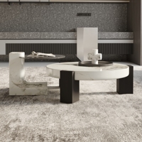 Table basse ronde au design moderne et unique VOXHOME USA en stock, livraison directe, pour salon