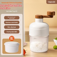 Machine à glace pilée manuelle, petite machine à smoothies pour glace moelleuse, utilisation en stand, sans électricité, pilée à la manivelle
