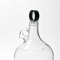 Bouteille en verre 4L avec poignée et couvercle, distributeur de boissons en verre transparent 4000ml pour milkshake, vente en gros personnalisée