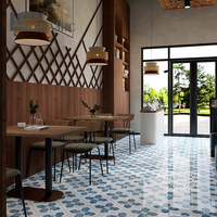 Décoration intérieure : Mosaïque de sol en marbre et porcelaine découpée au jet d'eau, motif incrusté au jet d'eau 600x1200 750x1500