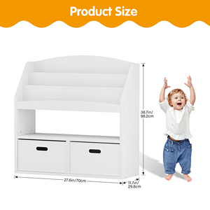 Hiện Đại 5-Hai Lớp Không Thấm Nước Phòng Khách Bằng Gỗ Kệ Sách Và Cuốn Sách Hiển Thị Trẻ Em Đồ Chơi Lưu Trữ Tủ Tổ Chức - Product Image 6