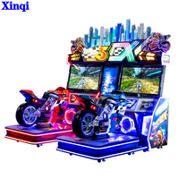 Simulateur de course de moto à 2 joueurs, prix d'usine, le plus populaire, fonctionnement à pièces, jeu vidéo authentique Moto GP, borne d'arcade