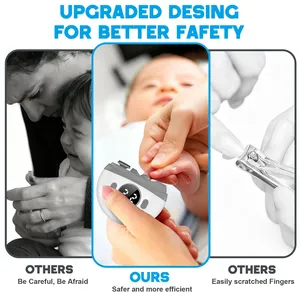 Coupe-ongles électrique 2 en 1, 3 vitesses réglables pour les personnes âgées, les adultes et les bébés, polisseur automatique d'ongles, appareil de soin des ongles - Product Image 6