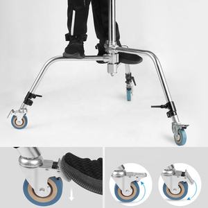 Heavy Duty C-Stand <span class=keywords><strong>Pied</strong></span> Roue Photographie Studio Vidéo Film Film <span class=keywords><strong>Photo</strong></span> Tir Lumière Boîte Souple En Acier Tré<span class=keywords><strong>pied</strong></span> Glide Roue Roulette - Product Image 3