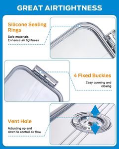Fridge Organizers With Drain Plate With Timer, Multi Size Fridge Organizer and <b>Egg</b> Tray Set - Product Image 3
