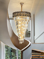Lustre en cristal de luxe de style Empire européen, personnalisé en gros, pour escalier