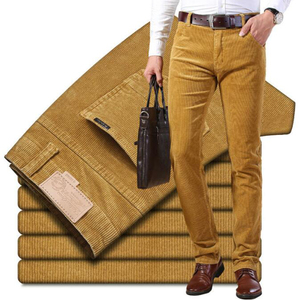 Pantaloni da <span class=keywords><strong>Uomo</strong></span> Invernali in <span class=keywords><strong>Velluto</strong></span> a <span class=keywords><strong>Coste</strong></span> Spesso e Caldo Foderati in Pile Stile Casual Business Dritti e Lunghi - Product Image 5