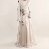 Robe maxi Abaya Mexizo personnalisée avec embellissements floraux 3D pour femmes musulmanes, mode islamique modeste de Dubaï