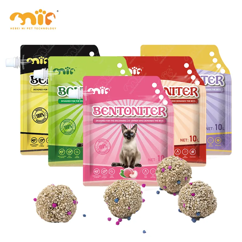 Vente en gros de produits pour animaux de compagnie Litière pour chat en bentonite en forme de boule OEM Fresh Step Premium de 1 à 3mm
