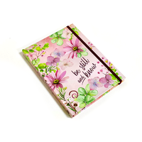 Journal personnalisé à couverture rigide esthétique florale Carnet Cuadernos Libreta avec logo
