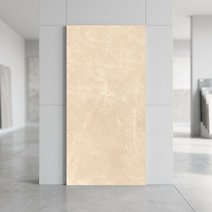Azulejos de porcelana brillante Moon Cream de 800x1600 mm con diseño de mármol para proyectos de paredes y pisos de hoteles africanos - Product Image 4