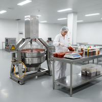 Marmite de cuisson planétaire à double enveloppe avec bascule, pour riz frit et légumes, à agitation automatique, à quatre cuves