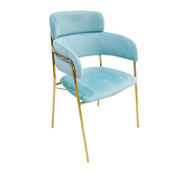 Chaise de salle à manger moderne et simple en tissu, chaise de négociation confortable et respirante pour café, magasin de vêtements et salle à manger à domicile